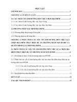 PHÂN TÍCH CÁC YẾU TỐ ẢNH HƯỞNG ĐẾN VIỆC LỰA CHỌN ĐỊA ĐIỂM THỰC HIỆN DỰ ÁN TRƯỜNG MẦM NON