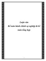 Luận văn kế toán hành chính sự nghiệp là kế toán tổng hợp 