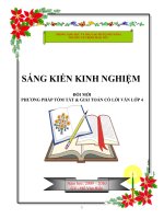 SKKN đổi mới phương pháp tóm tắt và giải toán có lời văn lớp 4 