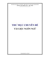 THƯ MỤC CHUYÊN ĐỀ TÀI LIỆU NGÔN NGỮ