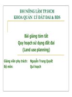 Bài giảng tóm tắt Quy hoạch sử dụng đất đai(Land use planning)(Land use planning