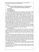 SKKN một số giải pháp nhằm nâng cao chất lượng quản lý dạy bồi dưỡng học sinh giỏi 