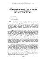 SKKN phương pháp tổ chức trò chơi nhằm nâng cao chất lượng tiết dạy môn thể dục 