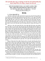 Tiểu luận một số giải pháp nâng cao chất lượng việc thực hiện đổi mới phương pháp dạy học tại trường tiểu học tân hương i   tân kỳ trong giai đoạn hiện nay