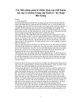 Tiểu luận các biện pháp quản lý nhằm nâng cao chất lượng dạy học ở trường trung cấp kinh tế   kỹ thuật bắc giang 