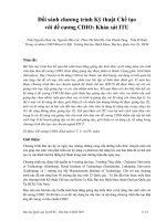 Đối sánh chương trình Kỹ thuật Chế tạo với đề cương CDIO: Khảo sát ITU