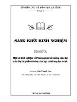 SKKN một vài kinh nghiệm về phương pháp bồi dưỡng năng lực cảm thụ tác phẩm văn học cho học sinh trung học cơ sở 