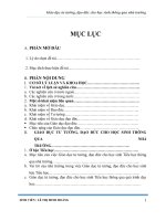 GIÁO DỤC TƯ TƯỞNG, ĐẠO ĐỨC CHO HỌC SINH THÔNG QUA NHÀ TRƯỜNG.