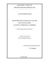 Một số biện pháp tạo động lực làm việc cho người lao động tại công ty TNHH hải hà – kotobuki 