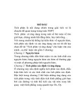 tích phân và ứng dụng của tích phân