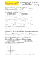 Đề thi tham khảo trắc nghiệm toán 12 có đáp án cụ thể