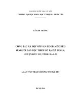 Công tác xã hội với vấn đề giảm nghèo ở người dân tộc thiểu số tại xã ianan huyện đức cơ, tỉnh gia lai 
