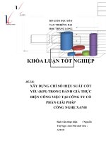 Xây dựng chỉ số hiệu suất cốt yếu (KPI) trong đánh giá thực hiện công việc tại công ty cổ phần giải pháp công nghệ xanh 