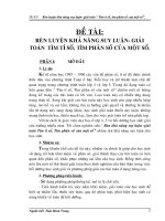 SKKN rèn luyện khả năng suy luận giải toán tìm tỉ số, tìm phân số của một số 