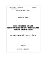 Luận Án CK Cấp II- Nghiên cứu đặc điểm lâm sàng,  nồng độ yếu tố hoại tử u alpha trong tiên lượng bệnh viêm tụy cấp 24 giờ đầu (FULL TEXT)