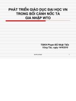Phát triển giáo dục đại học việt nam trong bối cảnh nước ta gia nhập WTO 