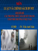 Tranh chấp Môi trường, nguyên tắc giải quyết