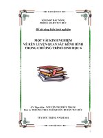 SKKN một vài kinh nghiệm về rèn luyện quan sát kênh hình trong chương trình sinh học 6 