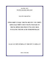 Tổng hợp và đặc trưng hệ xúc tác phức kim loại trên chất mang mao quản trung bình cho phản ứng oxy hoá p xylene thành acid terephthalic 