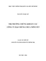 (TÓM TẮT LUẬN ÁN TIẾN SĨ KINH TẾ) THỊ TRƯỜNG CHỨNG KHOÁN CÁC CÔNG TY ĐẠI CHÚNG CHƯA NIÊM YẾT