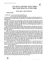 SKKN xây dựng lớp học thân thiện học sinh tích cực ở tiểu học 