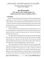 SKKN ứng dụng công nghệ thông tin trong dạy học toán ở trường trung học cơ sở 