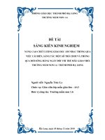 SKKN nâng cao chất lượng giáo dục âm nhạc thông qua việc cải biên, sáng tác một số trò chơi và thông qua đời sống hằng ngày đối với trẻ mẫu giáo nhỡ nhì trường mầm non 1.6 thành phố Hạ Long