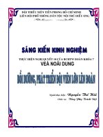 SKKN bồi dưỡng phát triển đội viên lớn lên đoàn 