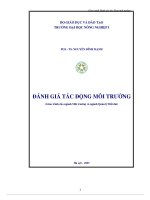 GIÁO TRÌNH ĐÁNH GIÁ TÁC ĐỘNG MÔI TRƯỜNG