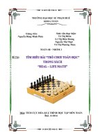 TÌM HIỂU BÀI TRÒ CHƠI TOÁN HỌC TRONG SÁCH REAL LIFEMATH