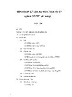 Luận văn hình thành kỹ năng dạy học môn toán cho sinh viên ngành giáo dục tiểu học 