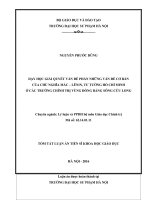 Dạy học giải quyết vấn đề phần những vấn đề cơ bản của chủ nghĩa mác lênin, tư tưởng hồ chí minh ở trường chính trị vùng đồng bằng sông cửu long (TT) 
