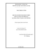 Một số giải pháp nhằm hoàn thiện công tác đào tạo nhân lực tại Tổng công ty Mạng lưới Viettel