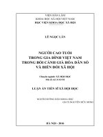 Người cao tuổi trong gia đình việt nam trong bối cảnh già hóa dân số và biến đổi xã hội 