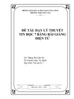 SKKN dạy lý thuyết tin học 7 bằng bài giảng điện tử 