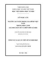 Người cao tuổi trong gia đình việt nam trong bối cảnh già hóa dân số và biến đổi xã hội tt 