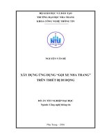 Xây dựng ứng dụng gọi xe nha trang trên thiết bị di động 