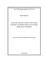 Giảng dạy một số ca khúc nước ngoài lời việt tại trư­ờng trung cấp văn hoá nghệ thuật vĩnh phúc 
