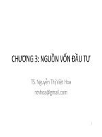 Slide Kinh tế đầu tư chương 3 phần 1 Cô Việt Hoa Đại học Ngoại thương