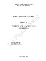 SKKN ứng dụng định luật bảo toàn động lượng 