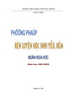 SKKN phương pháp rèn luyện học sinh yếu kém môn hóa học 