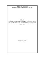 Luận văn thành lập học viện quản lý giáo dục trên cơ sở trường cán bộ quản lý giáo dục và đào tạo 