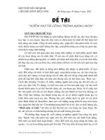 Tiểu luận niềm vui từ công trình măng non 