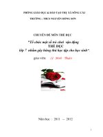 SKKN tổ chức một số trò chơi vận động thể dục lớp 7 nhằm gây hứng thú học tập cho học sinh 