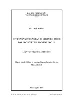 Luận văn xây dựng và sử dụng bản đồ khái niệm trong dạy học sinh thái học (sinh học 12) 