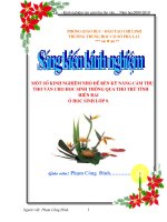 SKKN một số kinh nghiệm nhỏ để rèn kỹ năng cảm thụ thơ văn cho học sinh thông qua thơ trữ tình hiện đại ở học sinh lớp 9 