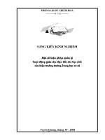 SKKN một số biện pháp quản lý hoạt động giáo dục đạo đức cho học sinh của hiệu trưởng trường trung học cơ sở 