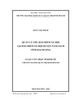 Quản lý thu bảo hiểm xã hội tại bảo hiểm xã hội huyện nam sách tỉnh hải dương 