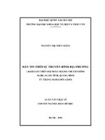 Bản tin thời sự truyền hình địa phương (khảo sát trên đài phát thanh truyền hình nghệ an, hà tĩnh, quảng bình từ tháng 10 2014 đến tháng 4 2015)