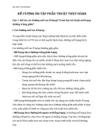 ĐỀ CƯƠNG ÔN TẬP PHẪU THUẬT THỰC HÀNH, ĐẠI HỌC Y HẢI PHÒNG